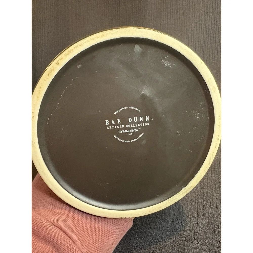 Rae Dunn Black Chef's Tools Utensil Holder Ceramic Kitchen Crock Round